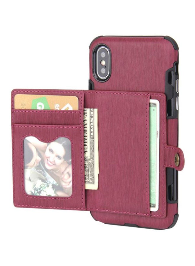 NIBEMINENT Protective Wallet Card Case Cover For Apple iPhone Xs Max Red  - Image 1