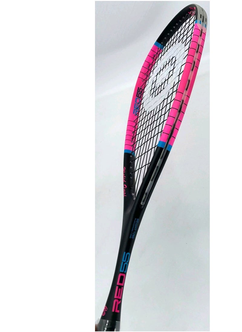 Onsi Pro - Squash Racket, Lightweight Graphite Frame 125g Red 55 - Image 1