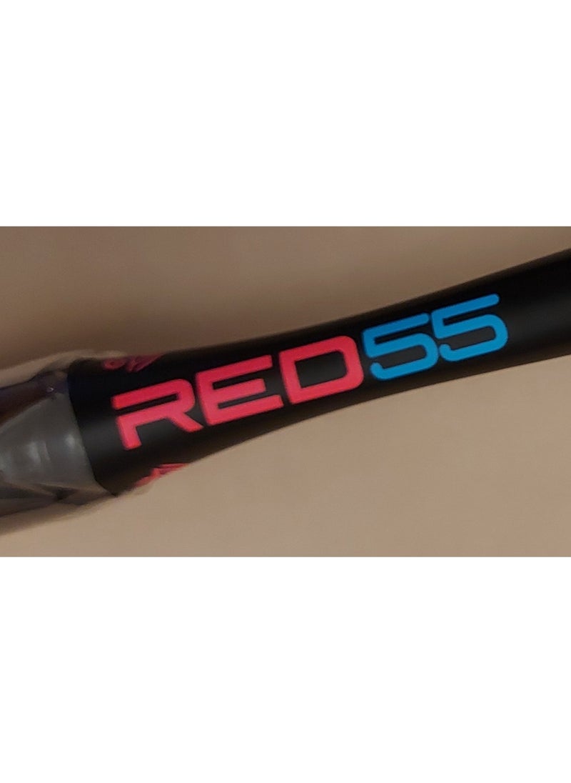 Onsi Pro - Squash Racket, Lightweight Graphite Frame 125g Red 55 - Image 1
