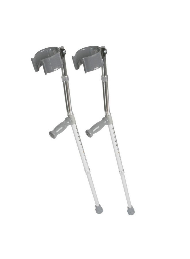 Medline Aluminum Forearm Crutches, Adult, Pack of 2