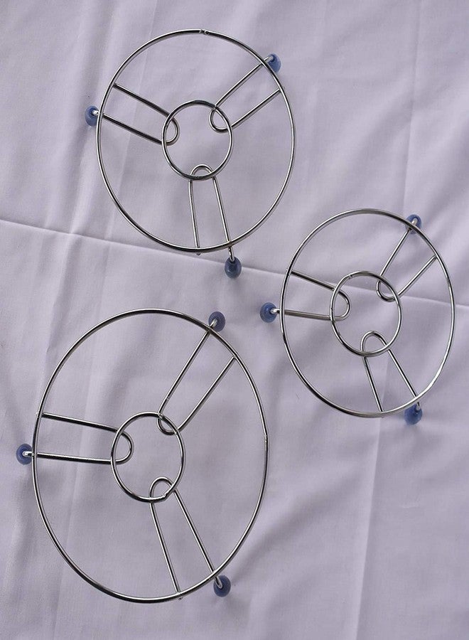 Foliam Stainless Steel Round Hot Plate Stand, Multipurpose hot Plate for Kitchen (Small Medium Big) - Image 3