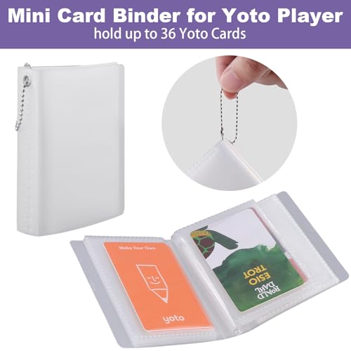 co2CREA Hard Case Compatible with Yoto Mini 2024 Edition Kids Audio Music Player Children Speaker Plays Audiobook Cards Radio and Card Holder Hold up to Yoto 36 Cards Purple Case - Image 5