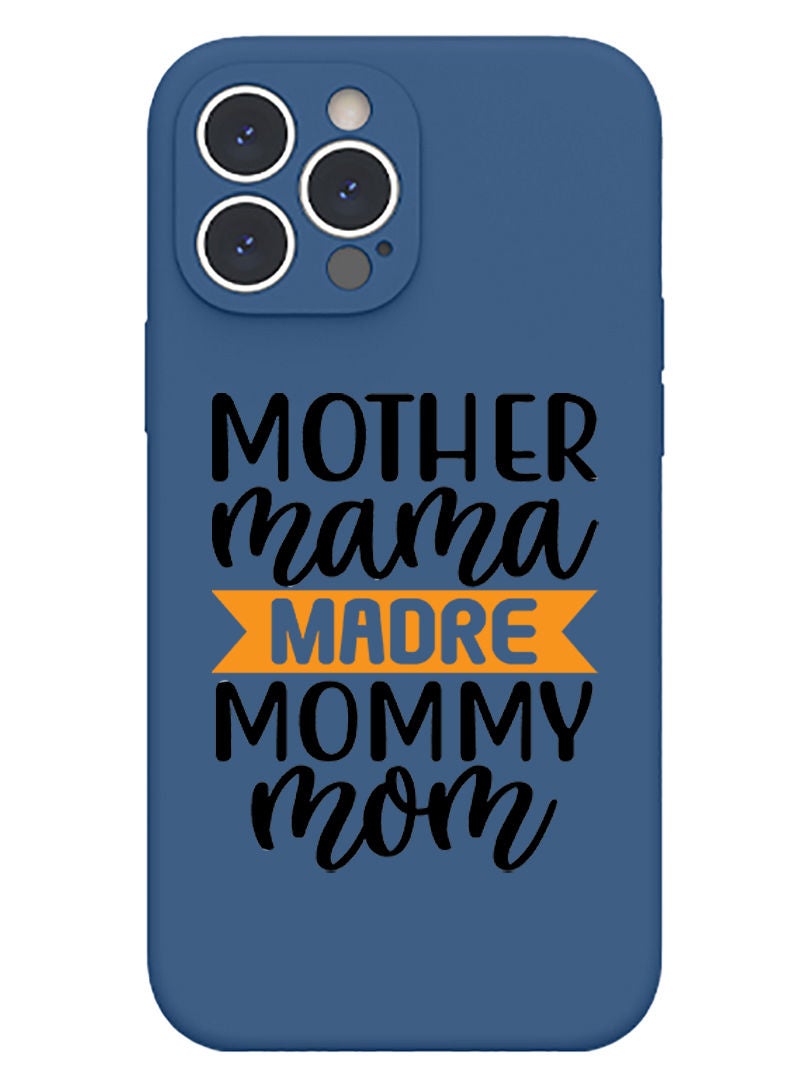 Theodor Protective Slim Fit Case Liquid Silicone Cover with Full Body Protection Anti-Scratch Shockproof Case For iPhone 13 Pro Max Blue  - mother mama copy - Image 1