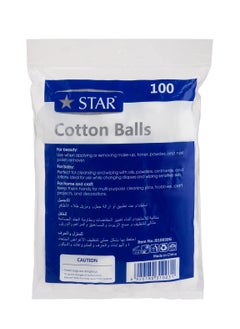 Star 100% Pure Cotton Balls 100 Pcs – Soft, Absorbent, Lint-Free & Hypoallergenic Makeup Balls – Perfect for Baby Care, Makeup Removal, and First Aid Cotton Round Balls  - Image 2