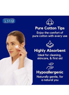 Star 100% Pure Cotton Balls 100 Pcs – Soft, Absorbent, Lint-Free & Hypoallergenic Makeup Balls – Perfect for Baby Care, Makeup Removal, and First Aid Cotton Round Balls  - Image 4