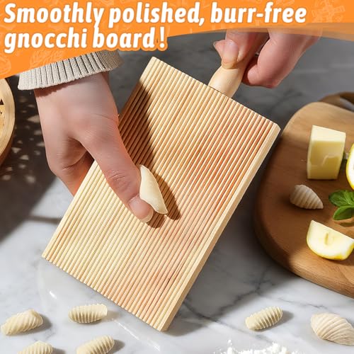 RABOKASI Pasta Making Tools Set, 11 PCS Accessories included,Wooden Pasta Making Kit, for Ravioli, Pasta, Dumplings Lasagna, Pierogi,Cookies - Image 4