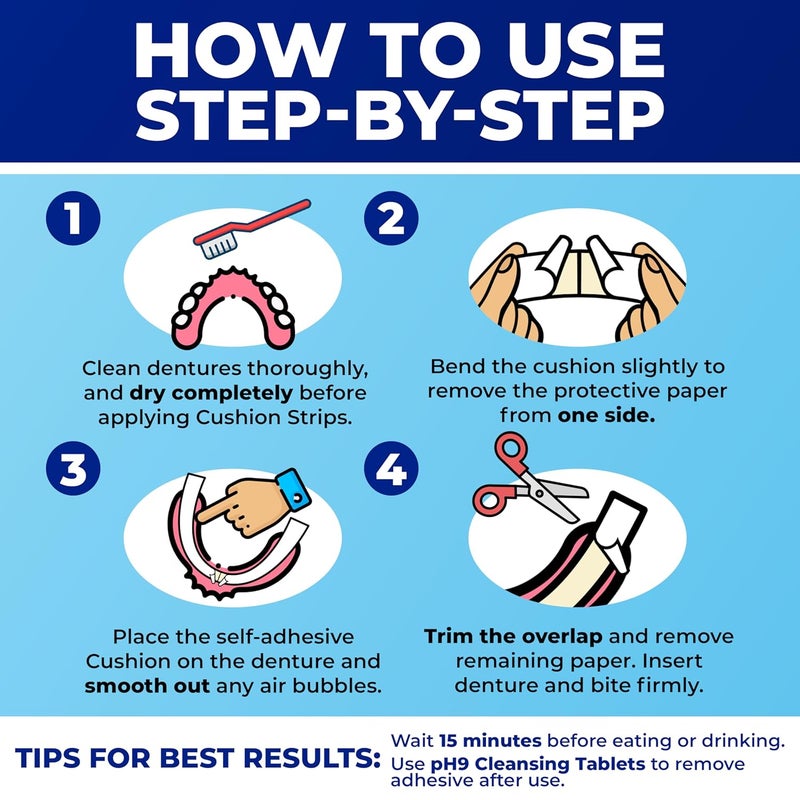 Secure Denture Adhesive Strips 15 Strips - Image 4