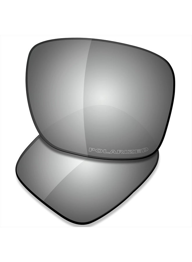 SAUCER Premium Replacement Lenses for Oakley Holbrook OO9102 Sunglasses High Defense - Chrome Metal Polarized - Image 1