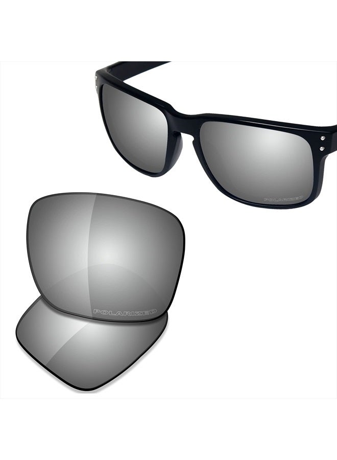SAUCER Premium Replacement Lenses for Oakley Holbrook OO9102 Sunglasses High Defense - Chrome Metal Polarized - Image 2