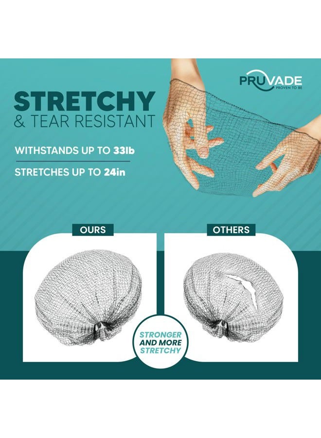Pruvade Invisible Hair Nets for Women & Men | Pack of 100 | Elastic 24" Mesh Hair Net for Buns, Long Hair & Short Hair - Hairnets for Ballet Dancers, Sleeping, Wig Storage, Food Service & More - Image 5