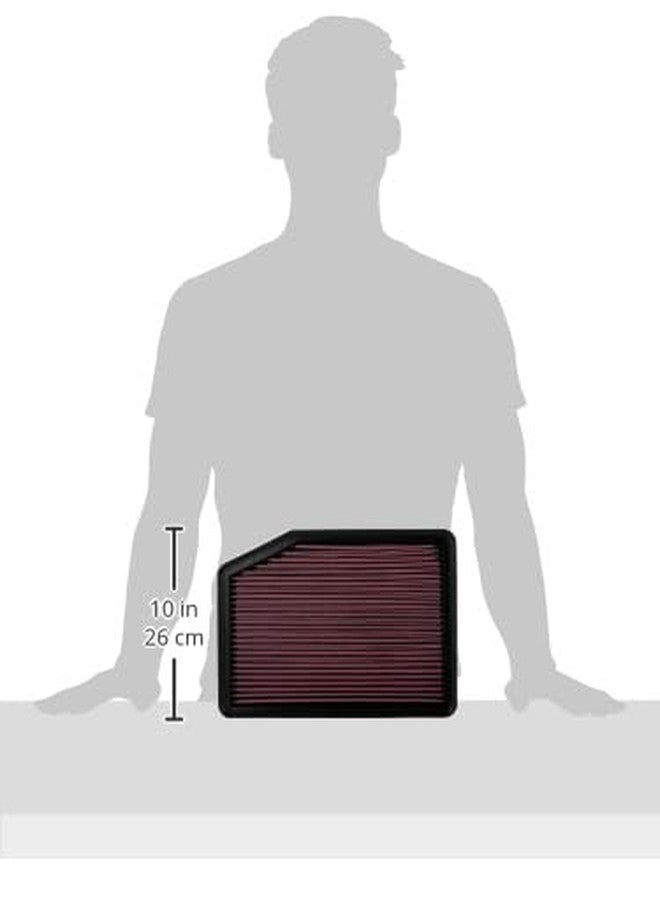K&N Engine Air Filter: High Performance, Washable, Replacement Compatible with 2014-2019 Mercedes V6 (C400, C43 AMG, C450 E450, GLC43AMG, GLE400, GLS 400 and select models), 33-5032 - Image 3