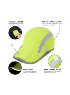 SYOSI Men Women Baseball Cap Reflective Folding Outdoor Hat Adjustable Unstructured Design UPF 50+ Sun Protection Sport Hats Unisex Baseball Cap  - Image 3