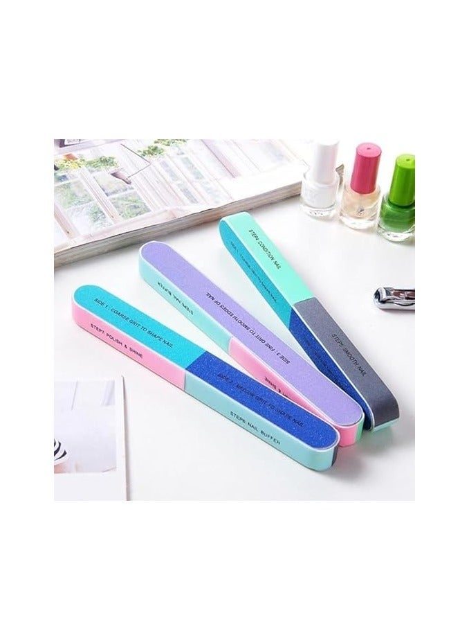 مبرد أظافر كاوتش 4 وجه – ألوان متعددة – 6 قطع للعناية الكاملة بالأظافر - Image 2