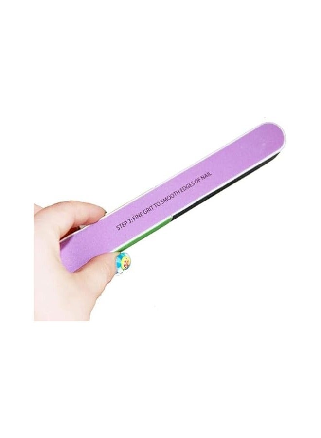 مبرد أظافر كاوتش 4 وجه – ألوان متعددة – 6 قطع للعناية الكاملة بالأظافر - Image 3