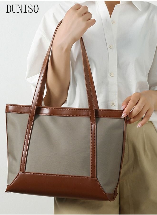 DUNISO - Women's Shoulder Tote Bag Leather Handbag For Women Retro Large Capacity Messenger Fashionable Travel Hand Bag - Image 1