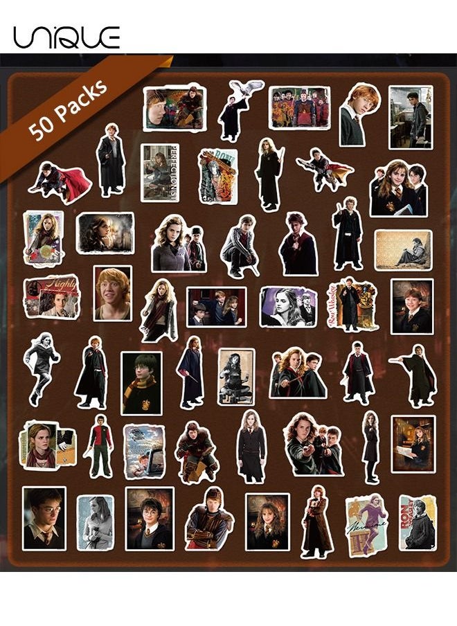 Unique - Stickers, Harry Potter Waterproof Stickers 50 pieces - Laptop Decals, Water Bottles, Etc - Gifts for Children and teenagers - Image 1
