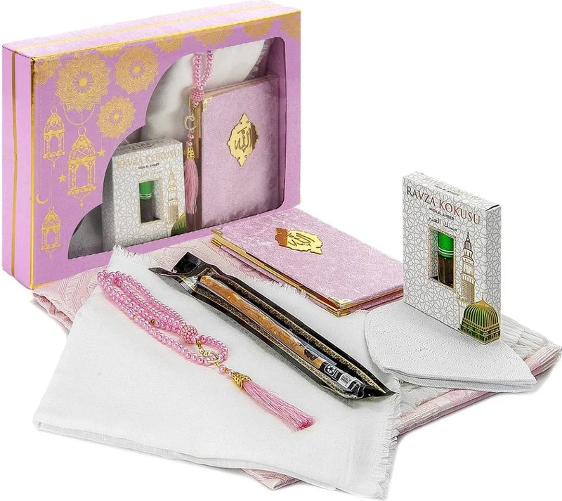 İhvan Ikhvan Mother's Day Special Prayer Mat and Essence Gift Worship Set