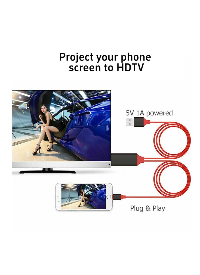 Generic Lightning to HDMI Cable for iPhone iPad iPod to TV Projector 1080P with Charge Port  - Image 3