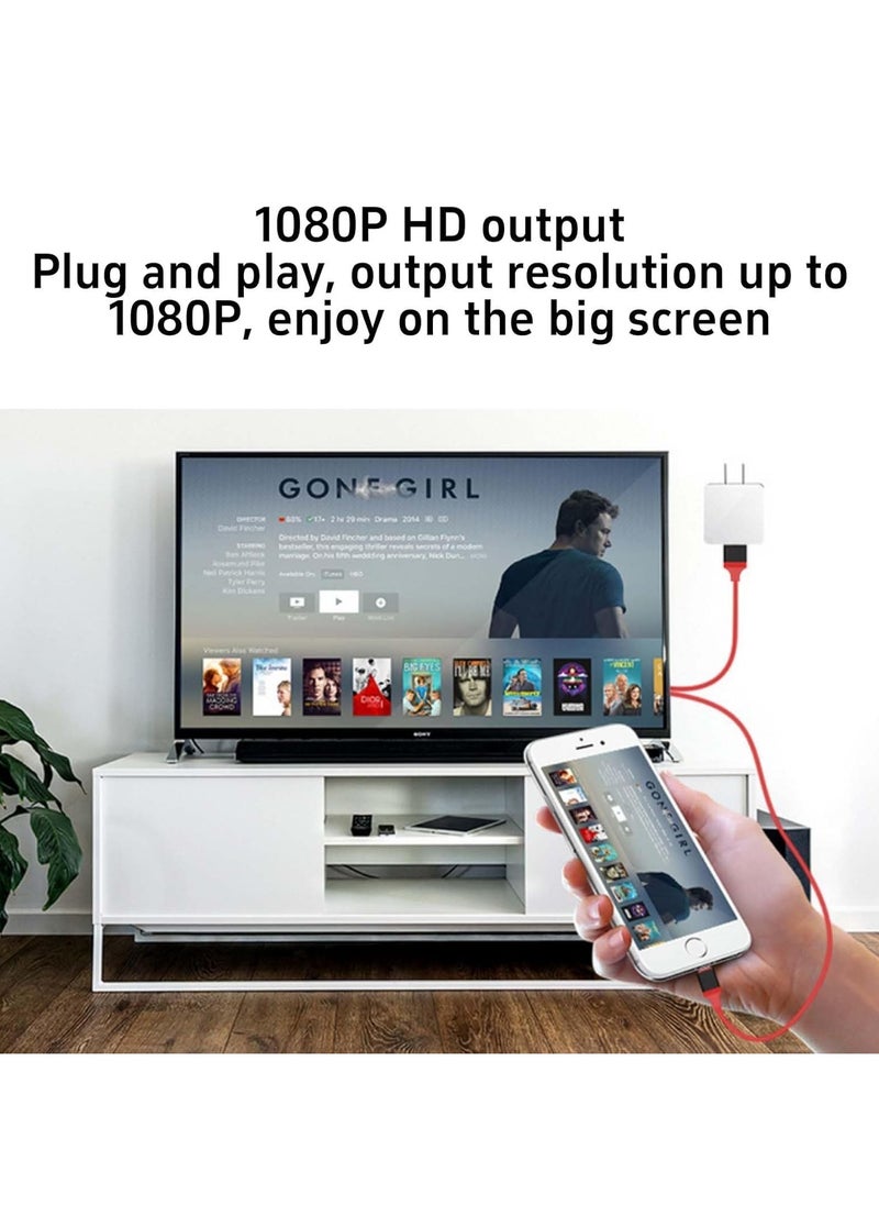 Generic Lightning to HDMI Cable for iPhone iPad iPod to TV Projector 1080P with Charge Port  - Image 5