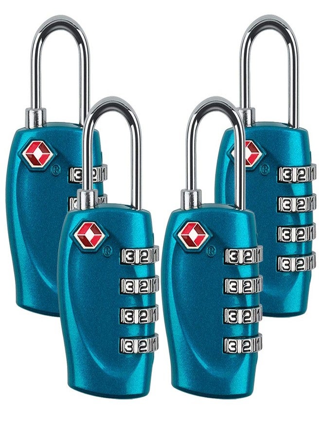 Zhovee 4 Dial Digit TSA Approved Travel Luggage Locks Combination for Suitcases (Blue-4pack) - Image 1