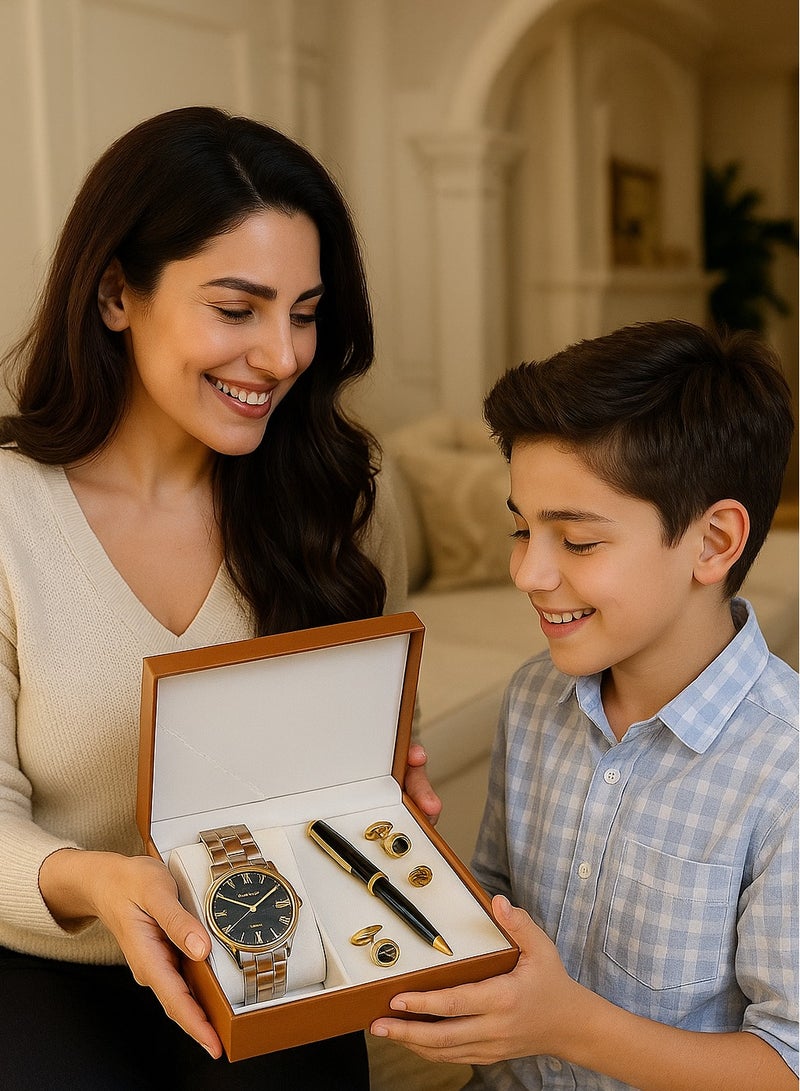 Complete Boys Gift Set - Waterproof Boys Watch; Practical Kids Watch, with Luxury Boys Dress Pen, Boys Dress Pen and Stylish Boys Cufflinks - Elegant Boys Watch, Distinctive Boys Watch, Modern Boys Watch, Perfect Gift for Boys (Boys Gift, Boys Gifts, Boys Gifts) - Image 3