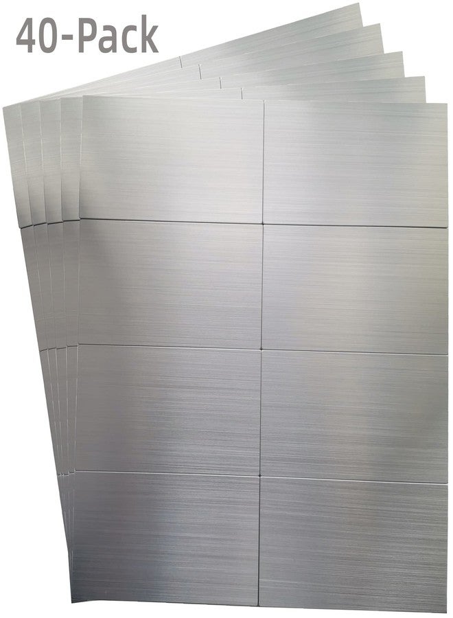 Crystiles 40-Pack 3"x6" Brushed Aluminum Peel and Stick Tile Backsplash Panels - Image 4