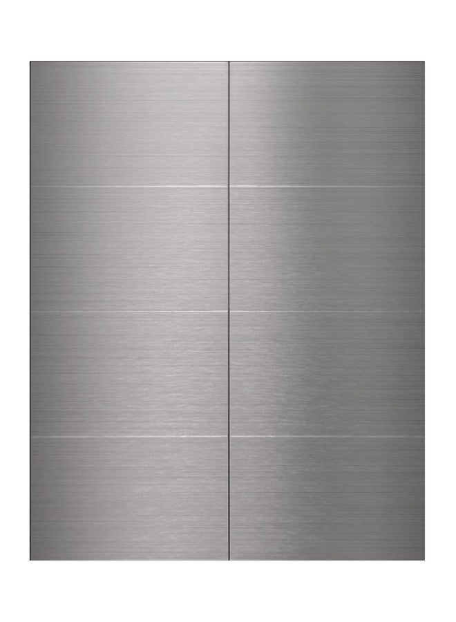 Crystiles 40-Pack 3"x6" Brushed Aluminum Peel and Stick Tile Backsplash Panels - Image 1