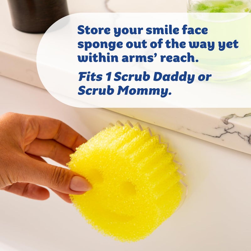 Scrub Daddy Sponge Holder Daddy Caddy - Sponge Holder for Kitchen Sink - Sponge Caddy and Kitchen Organizer with Suction Cups - Self Draining & Dishwasher Safe (1 Count) - Image 4
