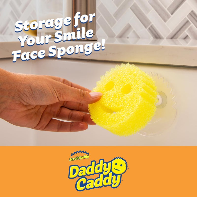Scrub Daddy Sponge Holder Daddy Caddy - Sponge Holder for Kitchen Sink - Sponge Caddy and Kitchen Organizer with Suction Cups - Self Draining & Dishwasher Safe (1 Count) - Image 2