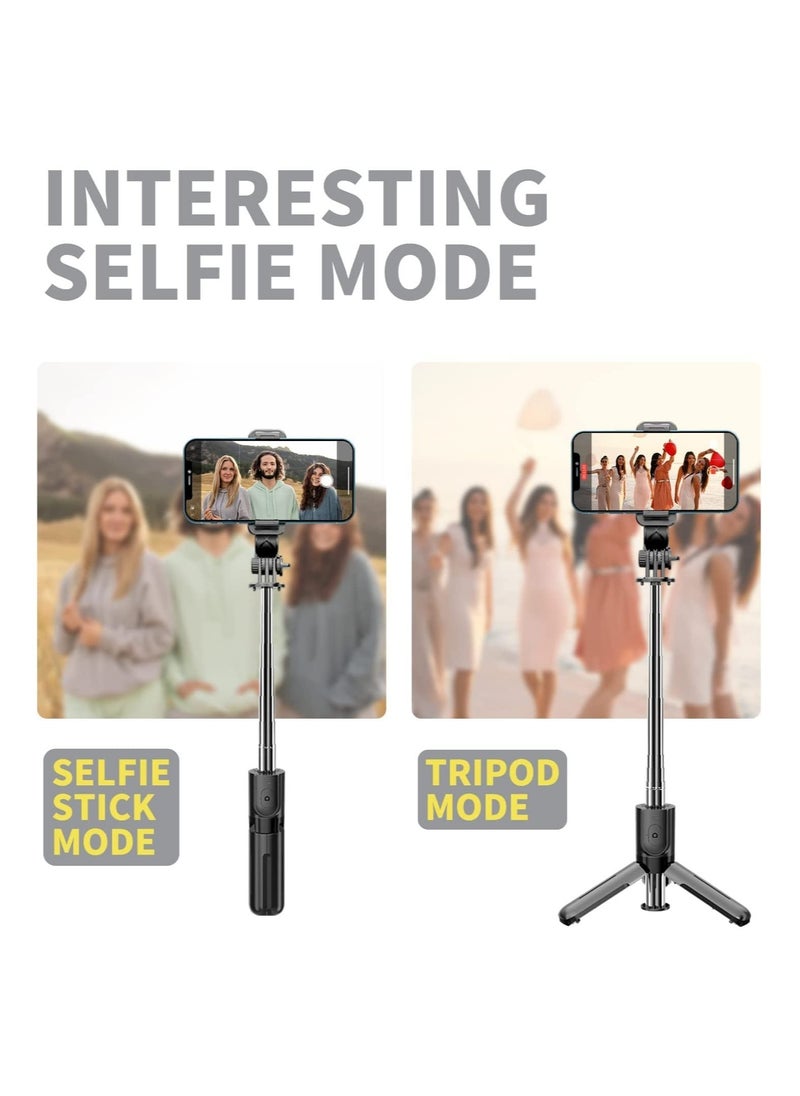 ELTRAZONE - selfie stick Mini Fashion Selfie Stick Tripod Stand Multi-functional Compact Bluetooth Selfie Stick with Non-Slip Tripod, Compatible with Mi/Iphone/Oppo/Vivo/OnePlus/Samsung for Travel Online Class O - Image 1