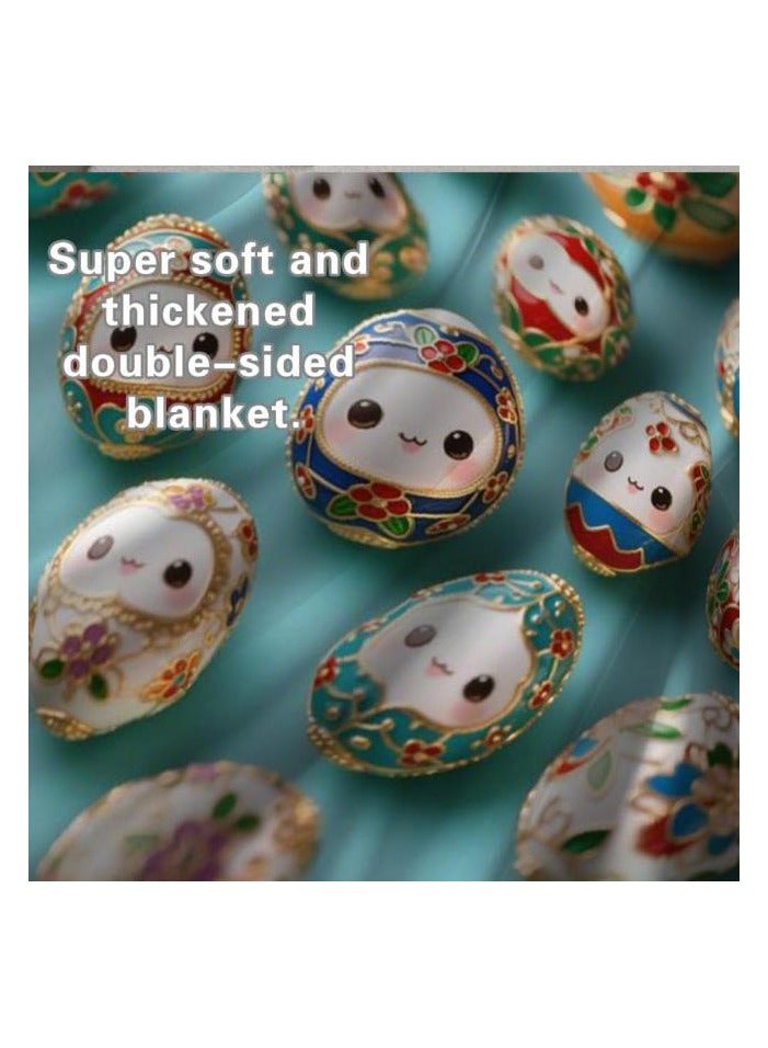 عام بطانية رقيقة من الفانيلا (دافئة ومريحة، ومناسبة للنوم واستخدام الألعاب وإزالة الغبار ومقاومة للرمل) 150 سم * 200 سم - 684 - Image 4