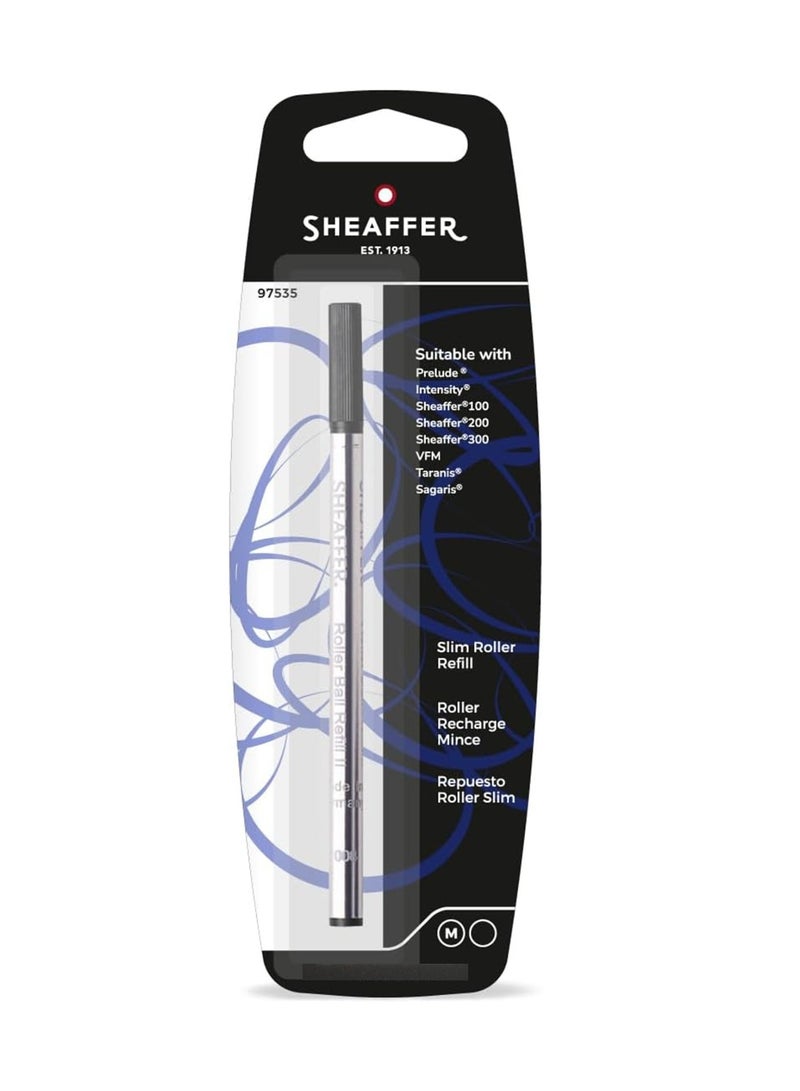 1-Piece Rollerball Pen Refill Medium Tip Black Ink