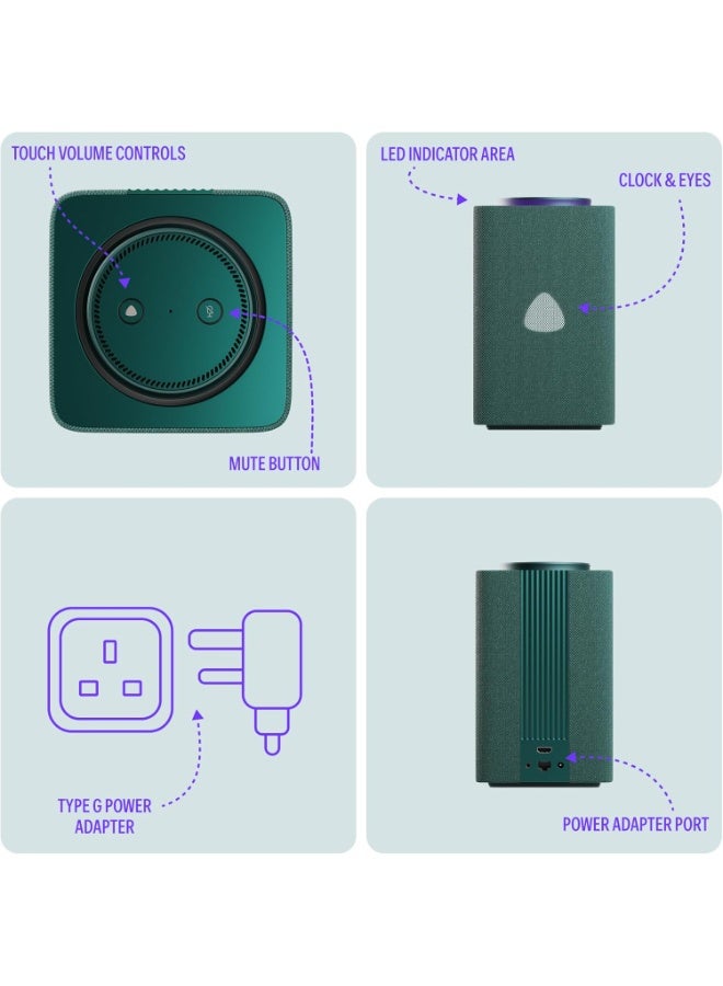 Yango Yasmina Max | Smart AI Speaker | Dolby Audio Sound, Rich Bass & Stereo Pairing | Speaks English & Arabic | YangoPlay unlimited Movies, Series, Music, Quran | Kids Teacher & Translator | Green - Image 2