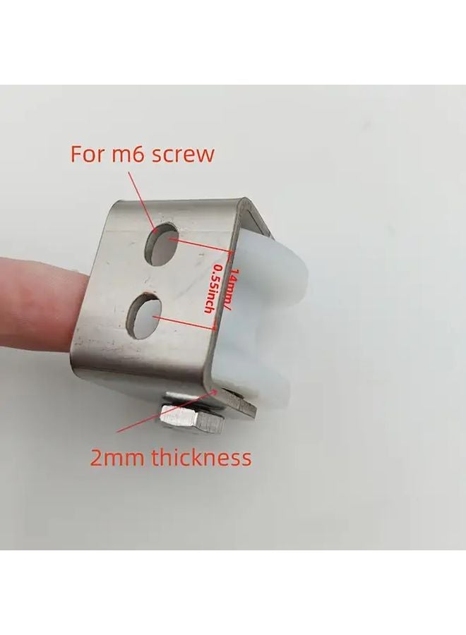 1 18Inch Nylon U Groove Wheel Roller Caster With Stainless Steel Bracket For Sliding Gate - Image 3