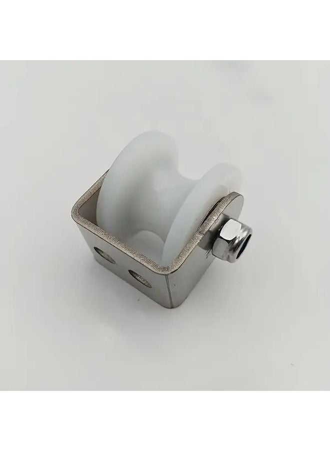 1 18Inch Nylon U Groove Wheel Roller Caster With Stainless Steel Bracket For Sliding Gate - Image 5