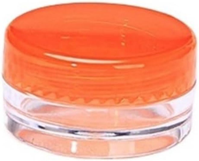 Lip Scrub Containers 50PCS 2g 3g 5g Empty Small Colorful Covers Clear Plastic Cosmetic Pot Jars with Lids for Face Cream Lip Balm Containers Travel(Orange,5ml) - Image 1