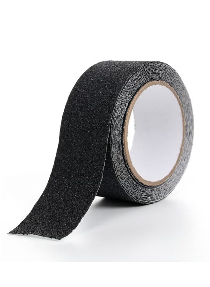 5-meter-long anti slip tape 5cm wide | Special for stair treads | Indoor and outdoor black frosted tape | Wear resistant and anti slip, easy to install - Image 2