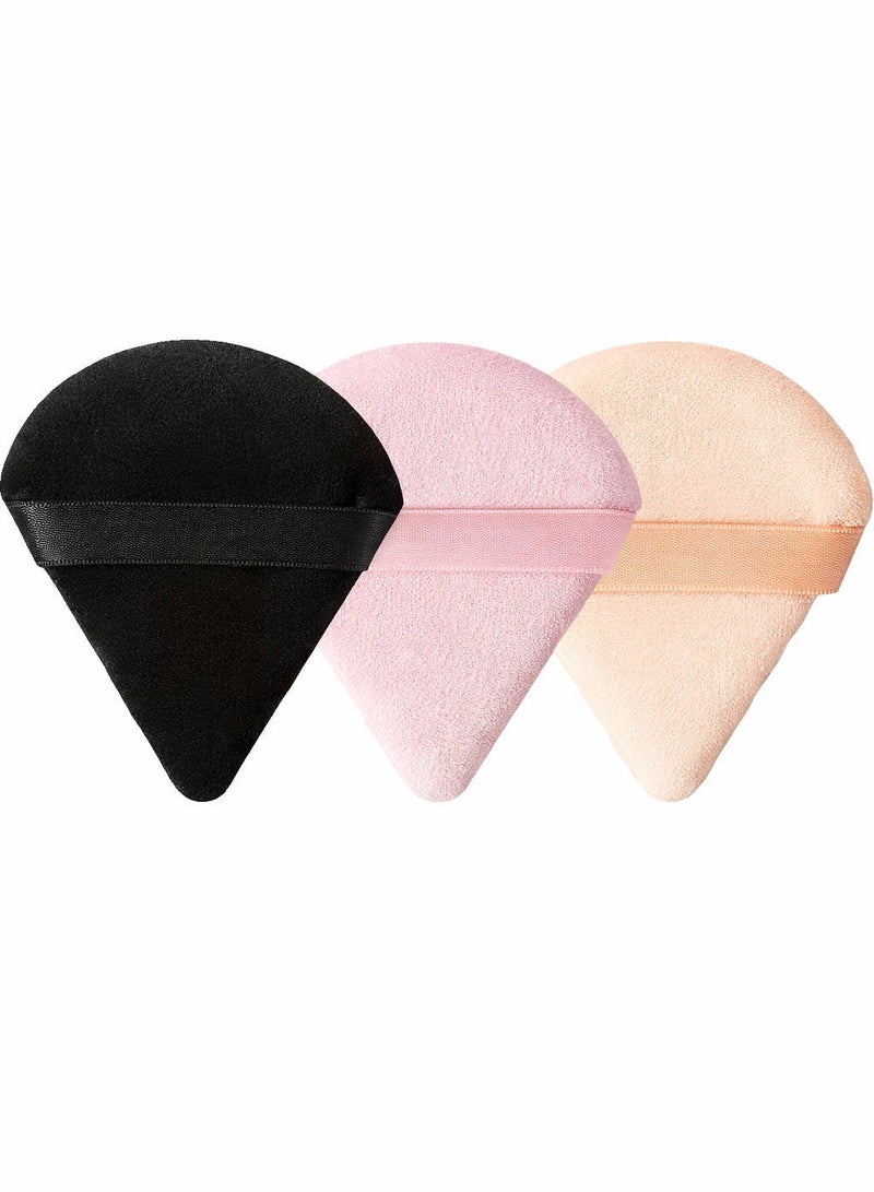 3pcs Powder Puff Soft Face Triangle Makeup Puff for Loose Powder Body Cosmetic Foundation Sponges Beauty Blender Makeup Tool Multicolors - Image 1