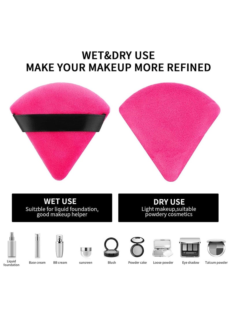 Shein - 3pcs Powder Puff Soft Face Triangle Makeup Puff for Loose Powder Body Cosmetic Foundation Sponges Beauty Blender Makeup Tool Multicolors - Image 1