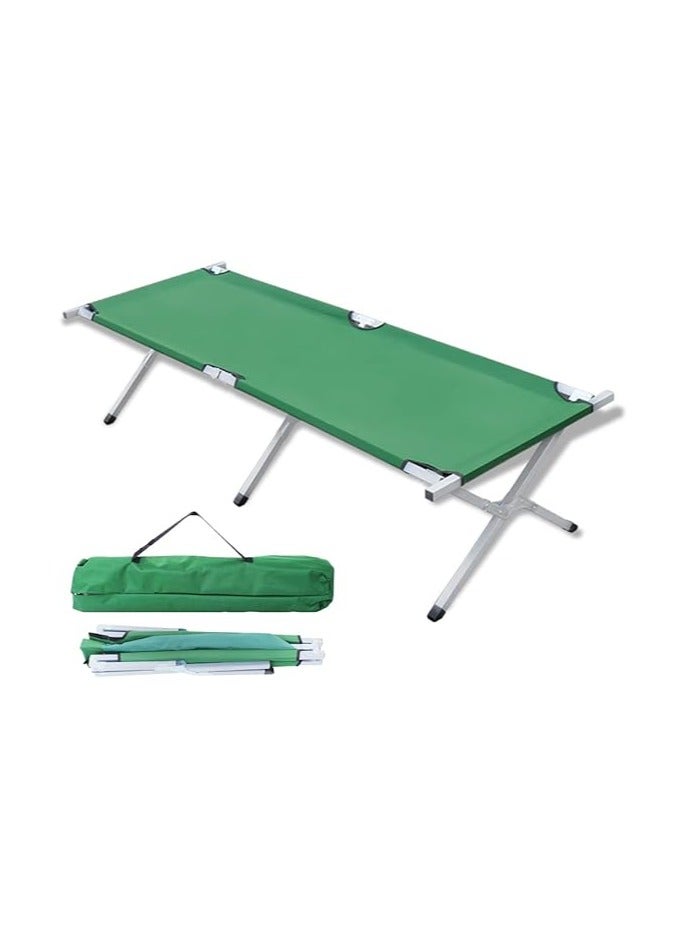 BJM Adult Camping Bed, Comfortable Heavy Duty Military Army Style Foldable Sleeping Tent Bed with Carrying Bag - Image 1