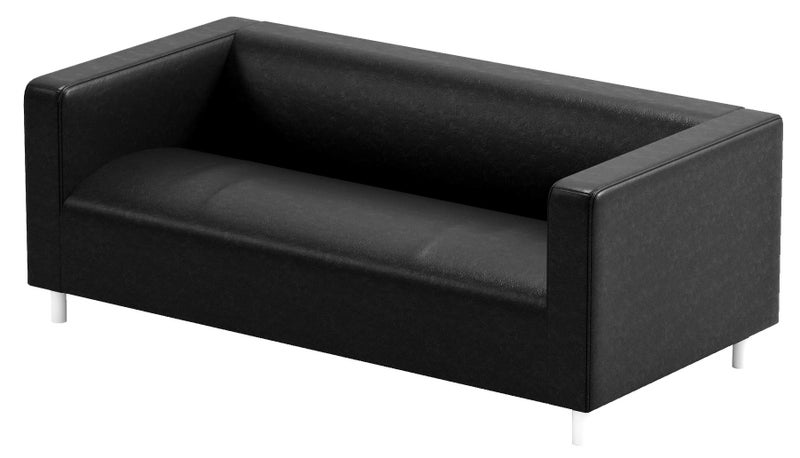 The PU Leather Klippan Loveseat Sofa Cover Replacement is Made Compatible for IKEA Klippan Loveseat Sofa Slipcover. (Black PU Leather)