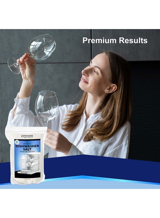 Aromasong Dishwasher Salt 5 LB - 100% Natural Water Softening Agent Compatible with Bosch, Miele, Whirlpool, Thermador and More... For Cleaner Dishes & Washer Reactivation (packaging may vary) - Image 4