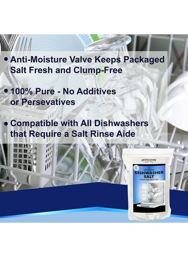 Aromasong Dishwasher Salt 5 LB - 100% Natural Water Softening Agent Compatible with Bosch, Miele, Whirlpool, Thermador and More... For Cleaner Dishes & Washer Reactivation (packaging may vary) - Image 2