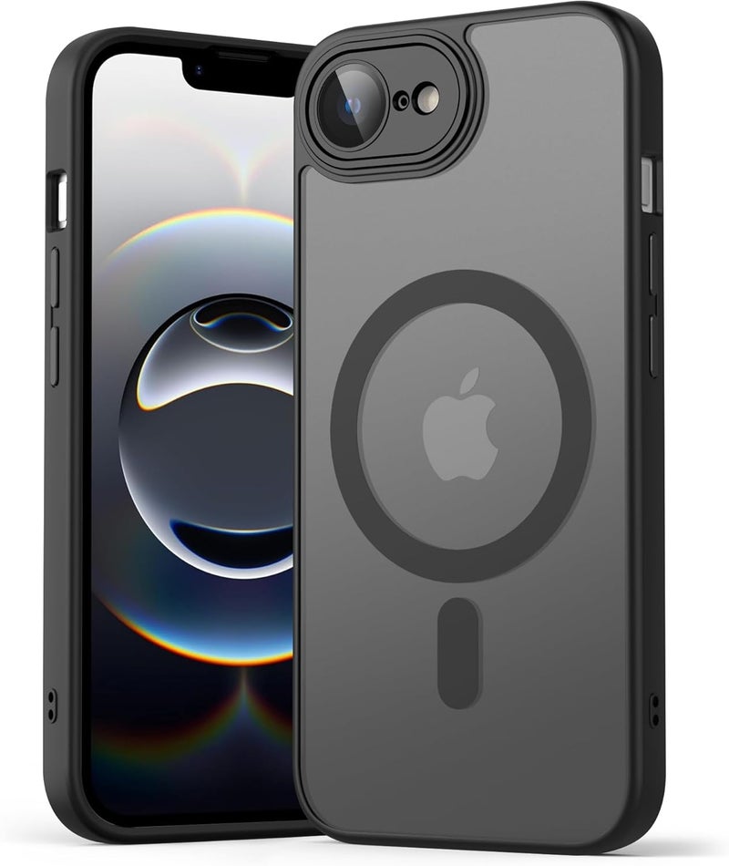 Demark Strong Magnetic for iPhone 16e/17e with MagSafe, 10FT Drop Resistant Matte Skin Feeling Back Cover Shockproof Slim Fit foriPhone 16e/17e Phone Case Cover (Black) - Image 1