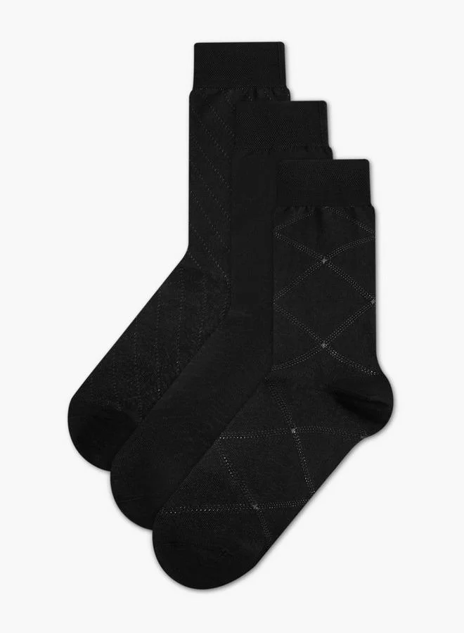 دوتشيني Men Ankle Length Socks - Set Of 3