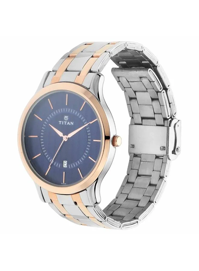 TITAN Men's Stainless steel Analog Watch 1825KM01 - 7.3 mm