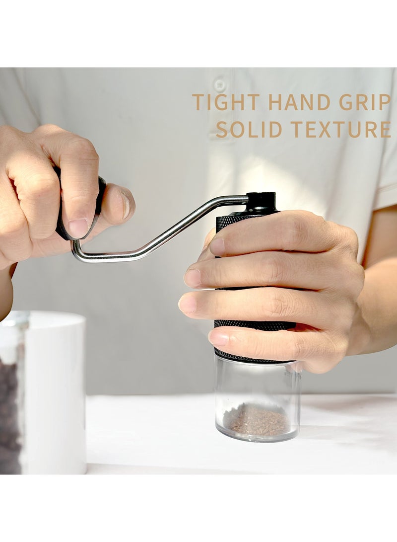 TDAO Manual Coffee Grinder with Stainless Steel Burr Black - Image 4