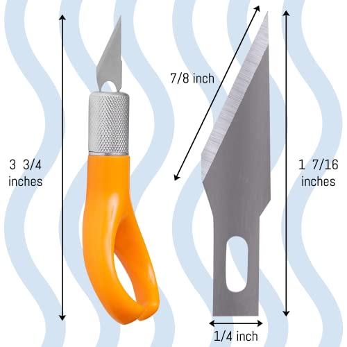 W.A. Portman WA Portman Finger Knife Set – Ergonomic Precision Craft Knife with 100#11 Replacement Steel Precision Finger Blades – Strong & Durable Fingertip Blades for Trimming – Ideal for Crafts & DIY Projects - Image 3