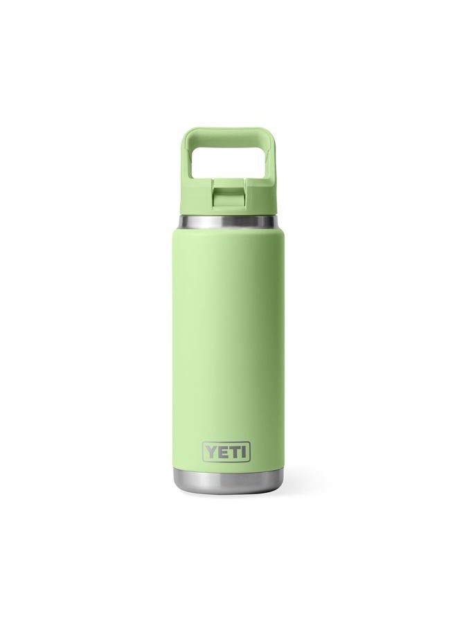 YETI Rambler 26 oz Bottle, Vacuum Insulated, Stainless Steel with Color Matching Straw Cap, Key Lime - Image 3