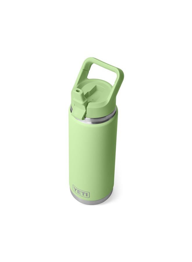 YETI Rambler 26 oz Bottle, Vacuum Insulated, Stainless Steel with Color Matching Straw Cap, Key Lime - Image 1